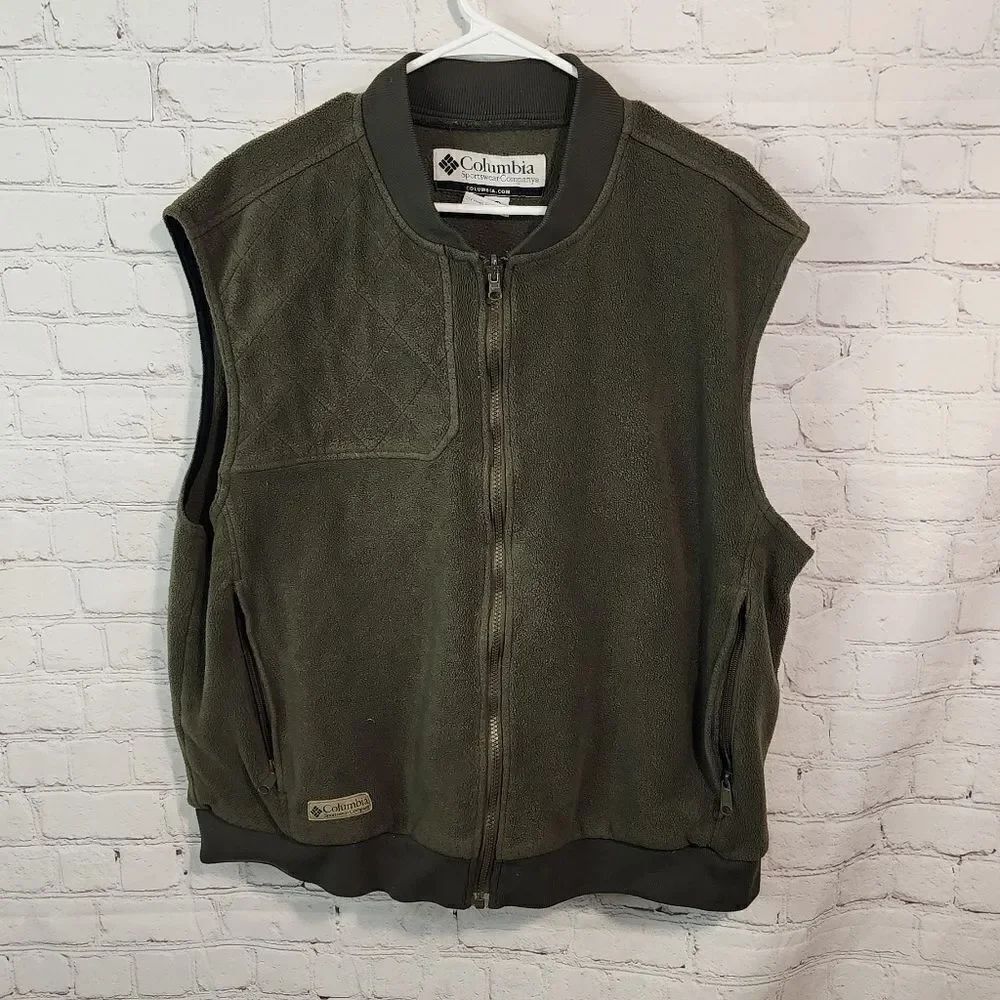 Men's Columbia full zip sweater vest, size XXL